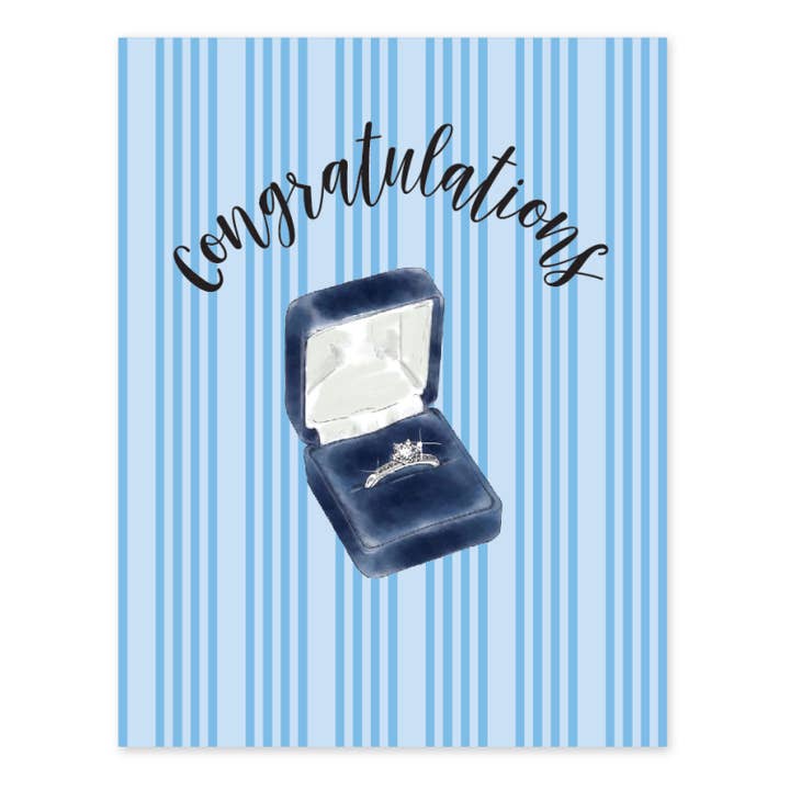 ENGAGEMENT RING GREETING CARD for wholesale by Donovan Designs