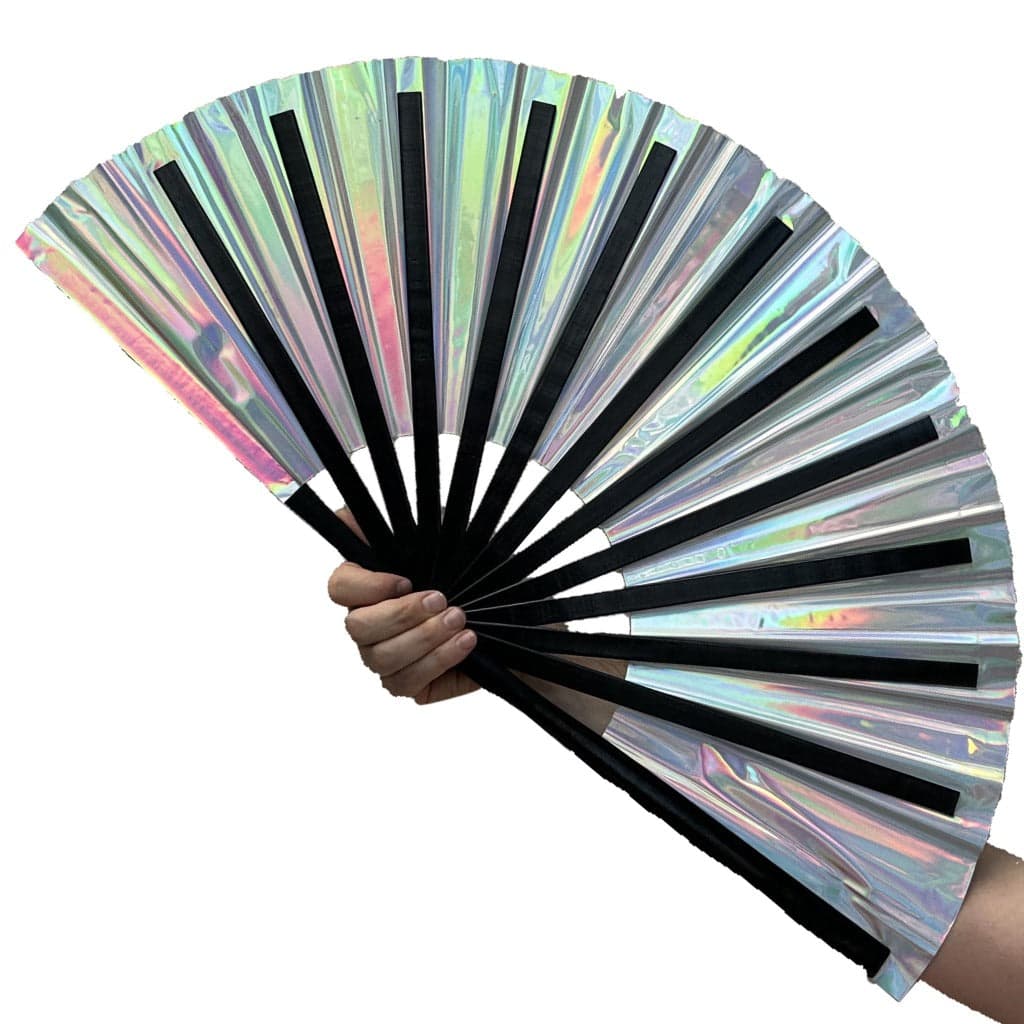 The Gay Fan Club - Wholesale Handheld Folding Fan - Disco Ball Holographic Fan8
