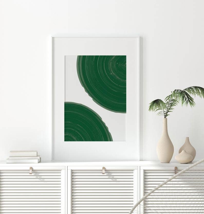 Sara Cristina Design - Wholesale Art Print - Dark Green Cirles3