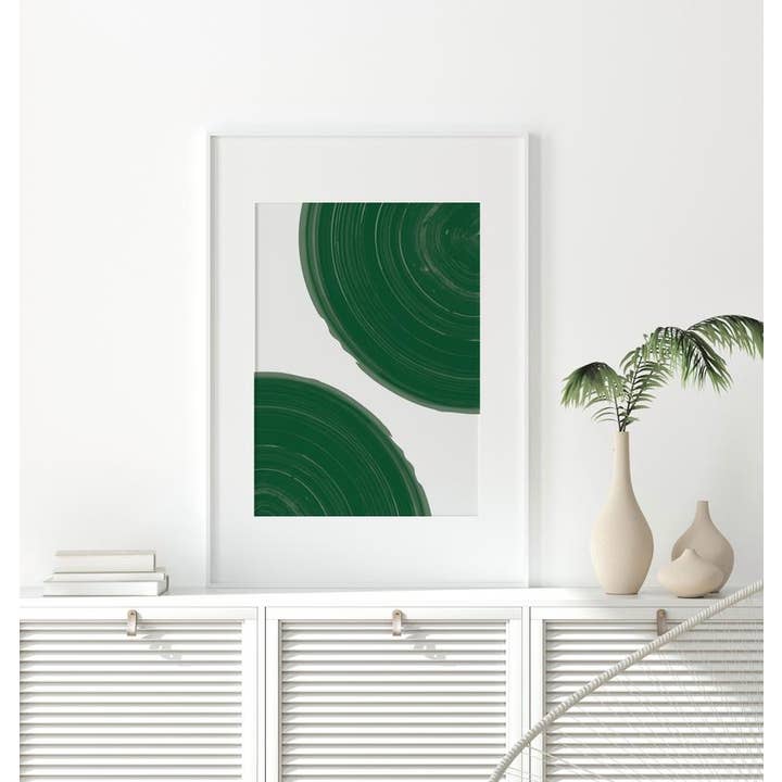 Sara Cristina Design - Wholesale Art Print - Dark Green Cirles3