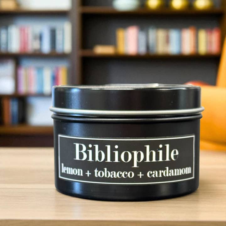 Fly Paper Products - Wholesale Travel Candles - Bibliophile 4oz Candle Lemon + Cardamom + Tobacco3