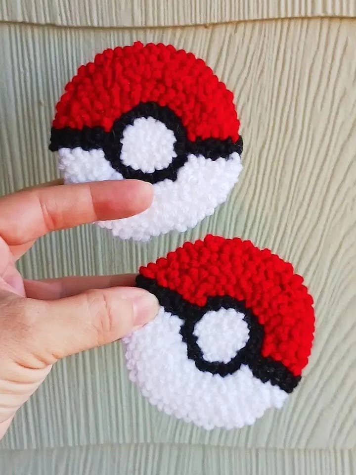 Posavasos para coche Capture Ball Punch Needle para venta al por mayor de Bless Your Cottons