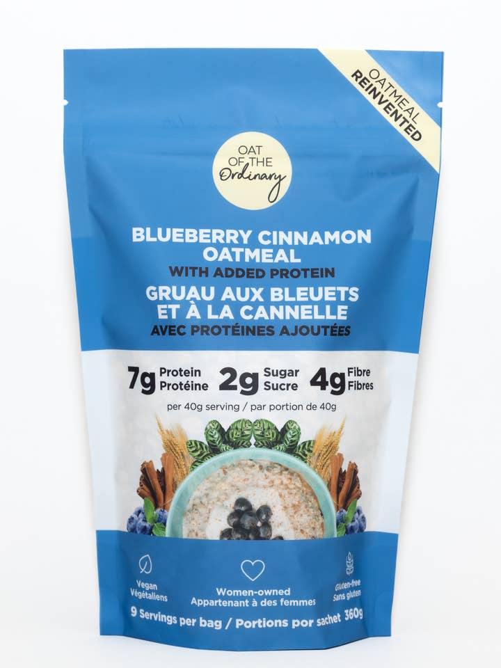 Blaubeer-Zimt Haferflocken mit hohem Protein-/niedrigem Zuckergehalt - 360 g für den Großhandel von Oat of the Ordinary