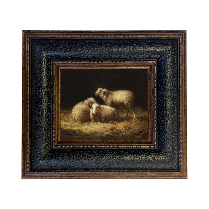 Madison Bay Co. - Historical Home Decor Reproductions - Wholesale Painting/Drawing - Sheep in the Hay Framed Painting Print on Canvas38
