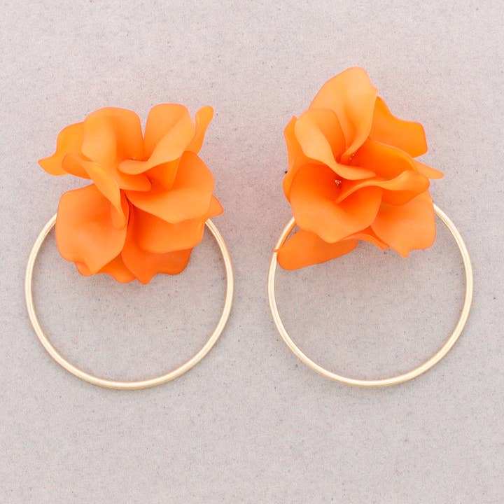 Sonata – Großhandel Click-Button-Schmuck – Druckohrringe aus Kunstharz mit Blütenblättern2