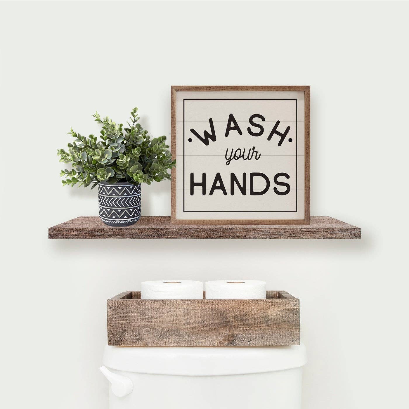 Kendrick Home - Wholesale Bathroom Sign - Bathroom Rules I White1