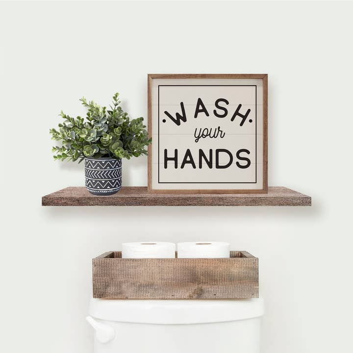 Kendrick Home - Wholesale Bathroom Sign - Bathroom Rules I White1