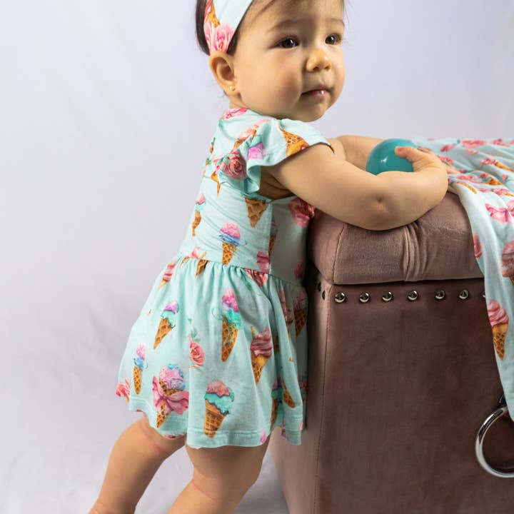Conjunto de vestido y diadema Ice Cream Dream para venta al por mayor de Jules and Belle