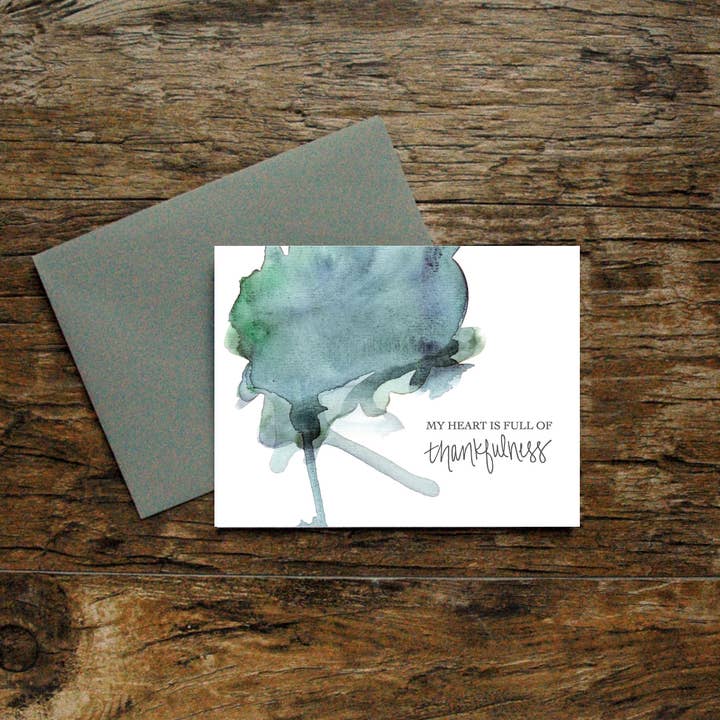 Mon cœur est plein de carte de remerciement pour la vente par Print Therapy