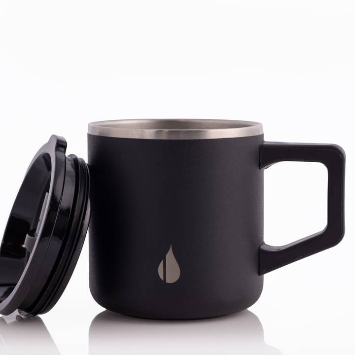 Elemental - Wholesale Insulated Mug/Tumbler - Summit Mug - 12oz Black Stainless Steel