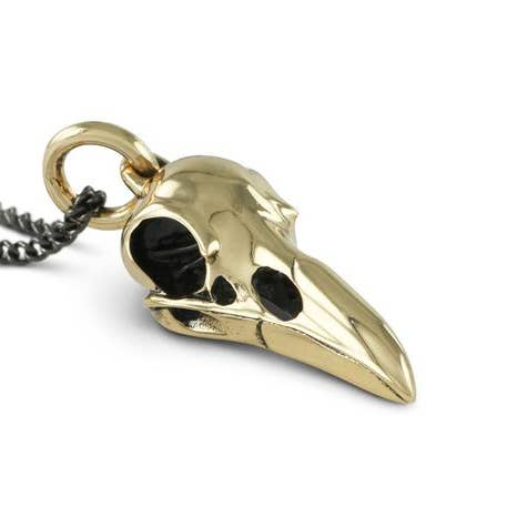 Raven Skull ketting - Brons voor wholesale door Lost Apostle