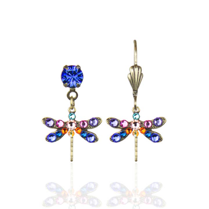 Larissa Crystal Dragonfly Earrings for wholesale by Anne Koplik Designs, Inc.