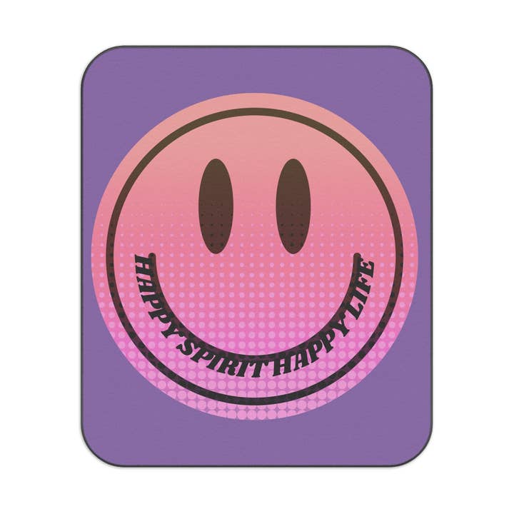 Couverture de plage, couverture de pique-nique Smile Face, couverture de parc Smile Face rose et violette, couverture de voyage, couverture pour événements sportifs, couverture de stade pour la vente par Happy Life Stuff