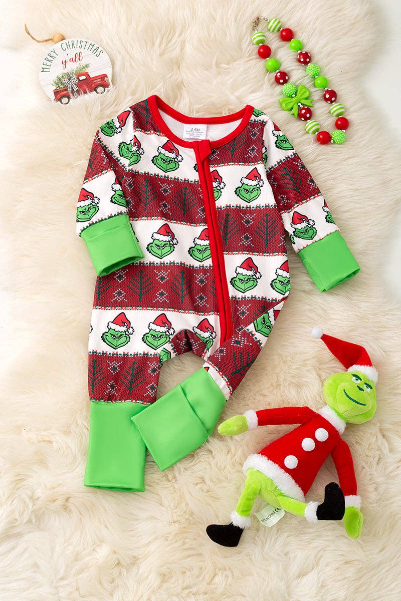 Kids Charm Online - Vente Barboteuse – bébé - Body bébé unisexe imprimé avec personnage de Noël. RPG55651 J0