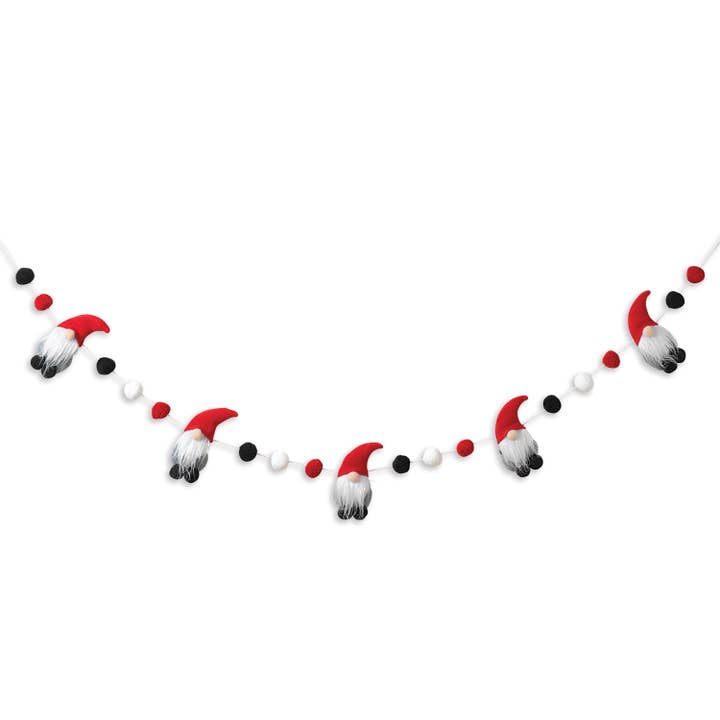 Promo 5'L Fabric Gnome Garland for wholesale by The Gerson Companies