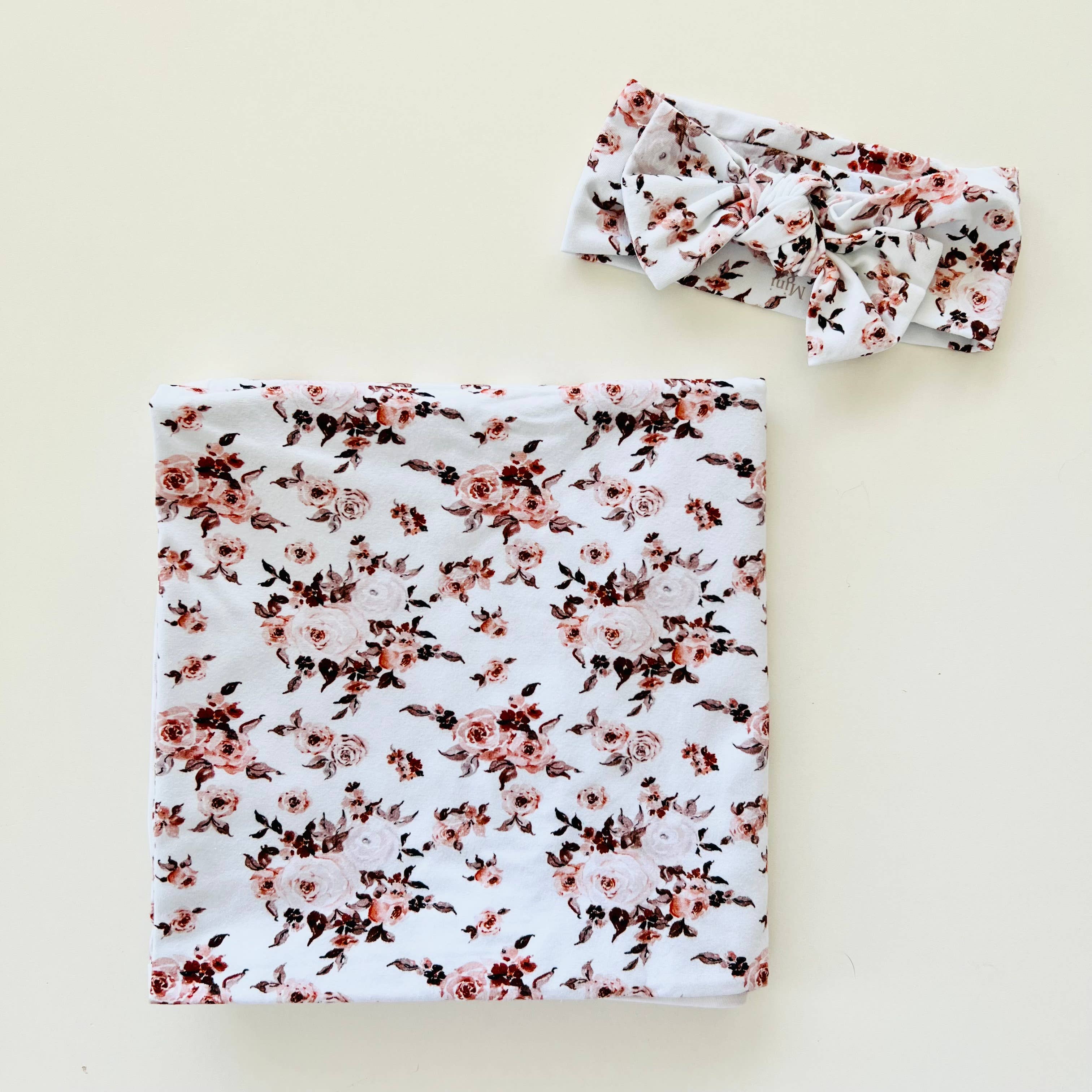 Cuddle Bug & Co - Wholesale Swaddle Set - Baby - Mini & Me Organic Jersey Baby Wrap Set Addison - Clearance2