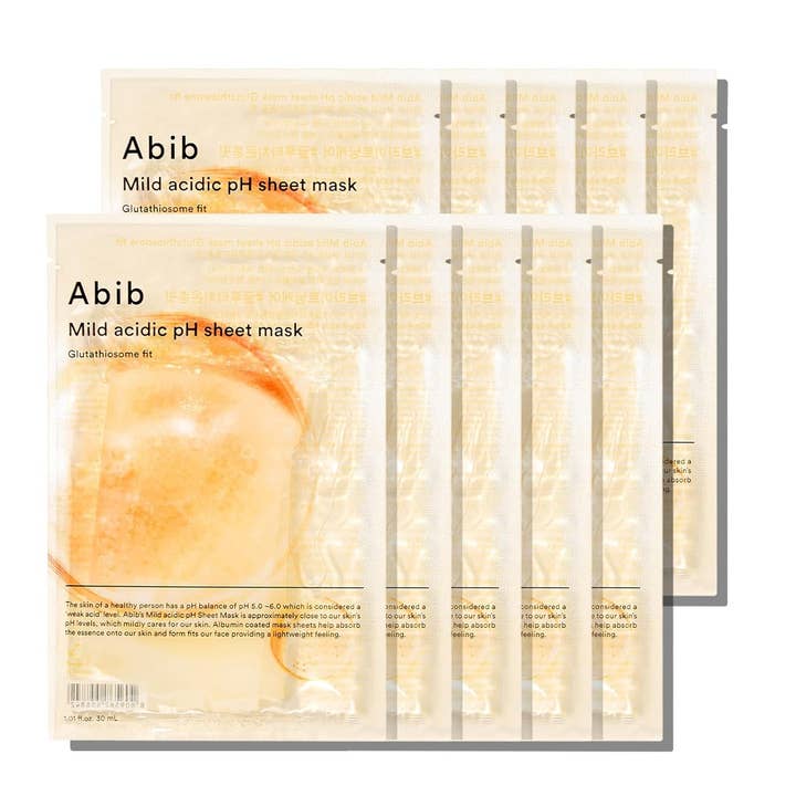 ABIB Feuille au pH acide doux Glutathiosome fit 10 Feuilles pour la vente par Glowiss