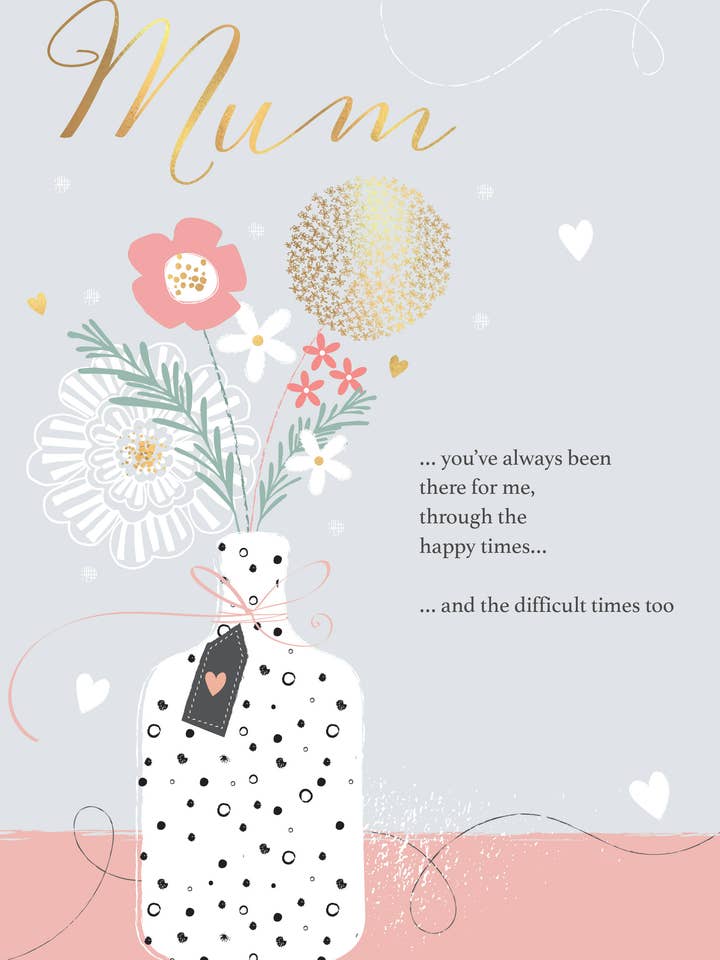 Mother's Day Card, Mum, Mod vase for wholesale by Piccadilly Greetings