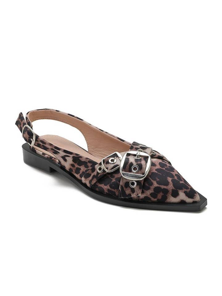 No Doubt Shoes – wholesale Mules – Women’s – MARY JANE BLOCK HEEL SLINGBACK POINTED TOE BUCKLED MULES 8