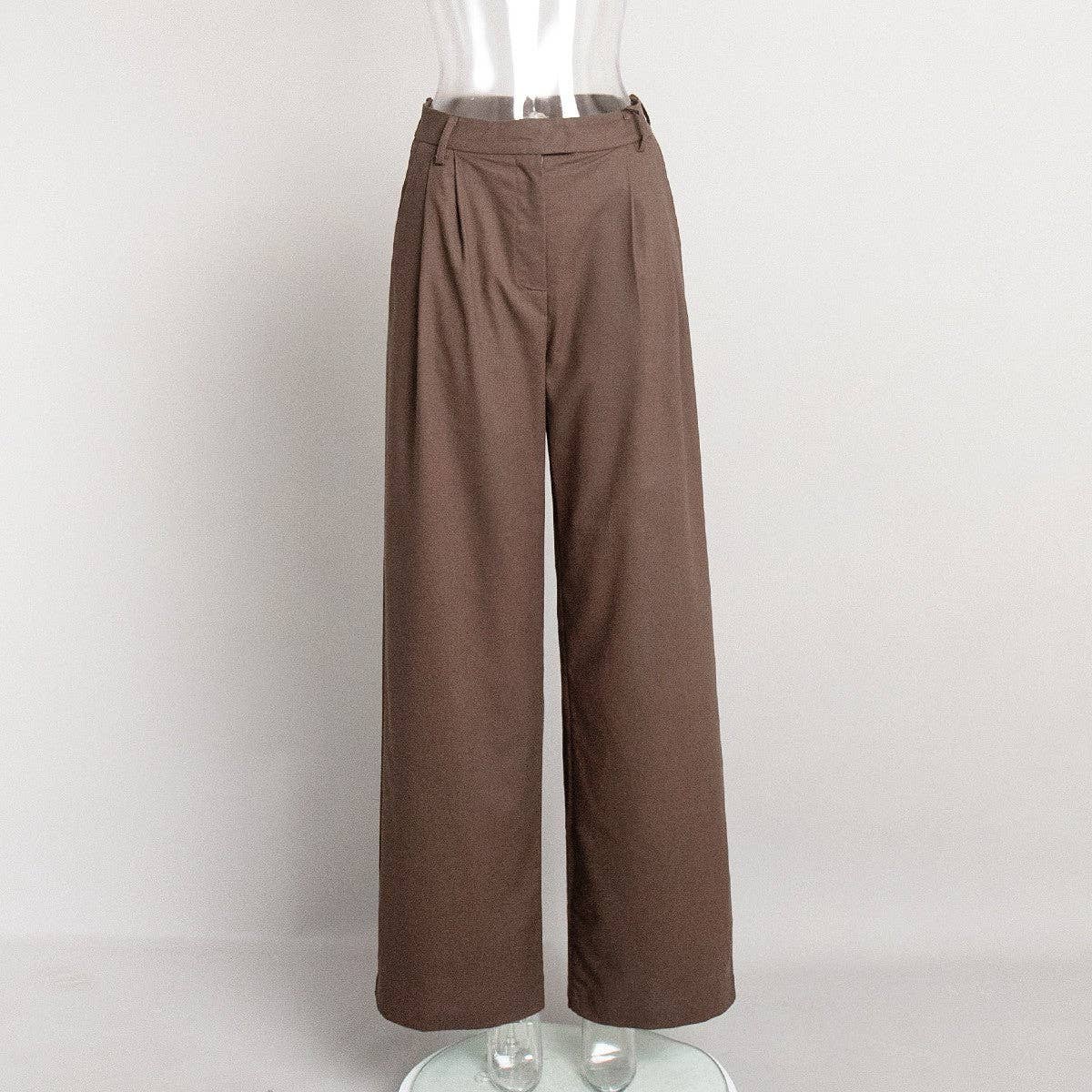 alberalkirk – wholesale Pants – Women's – Linen Blend Wide Leg Trousers Women Multiple Colors N5A5491