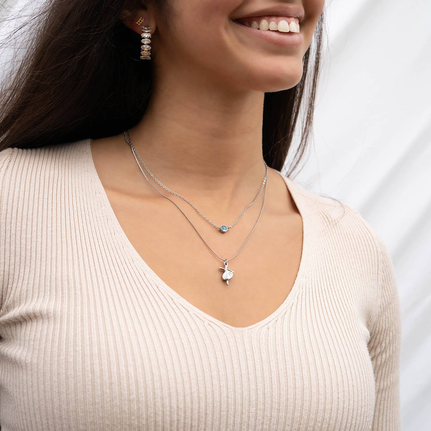 WJW - Wholesale Individual Charm/Pendant - Stainless Steel Cubic Zirconia Birthstone Connector Charms10