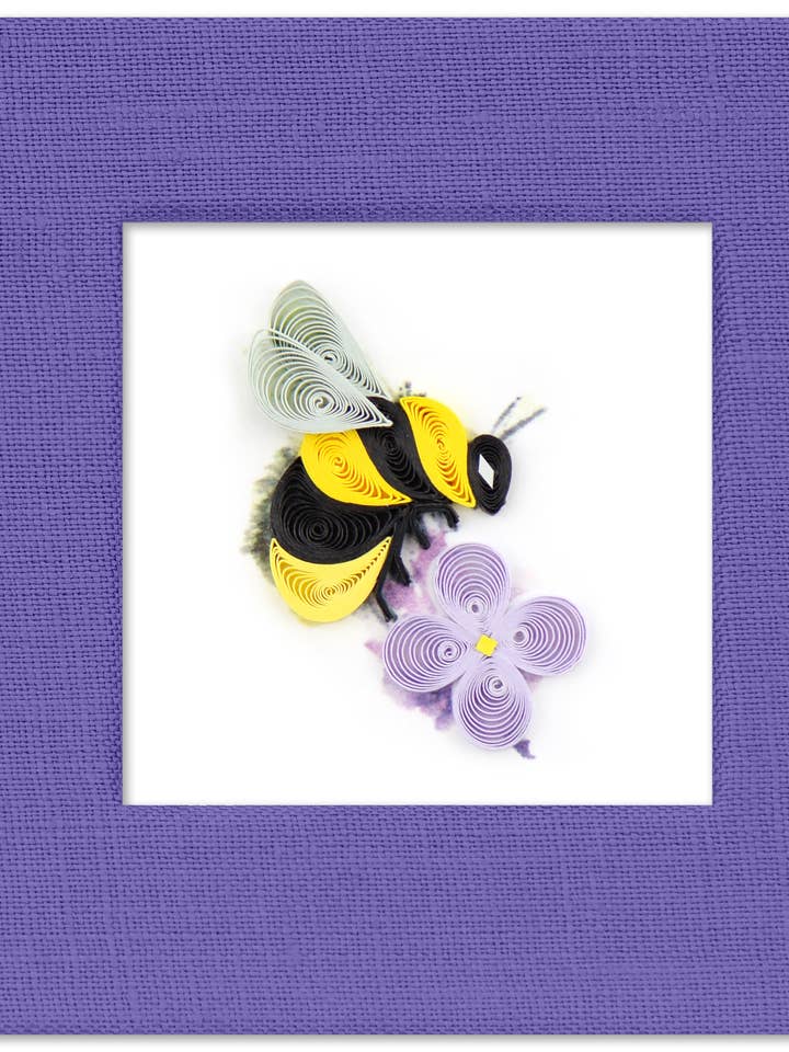 Haftnotizblockhülle mit Hummelmotiv für den Großhandel von Quilling Card