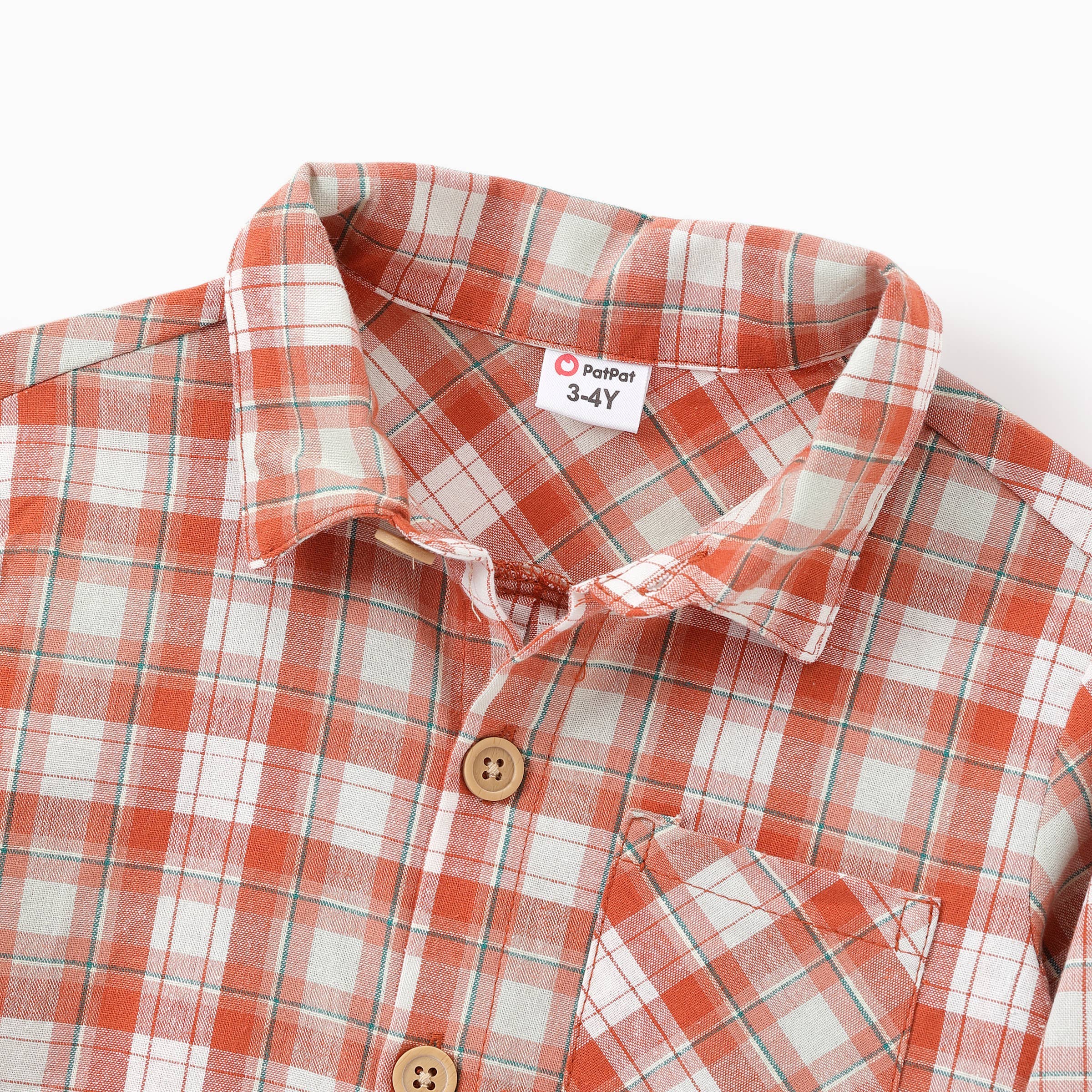 Orange Family Matching Plaid Shirt or Shirred Bodice Tiered Dress for wholesale on Faire14