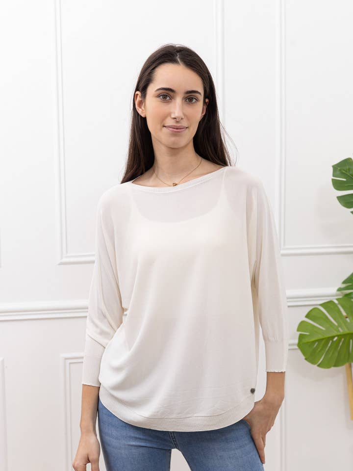 Fine knit sweater for wholesale by Happy look