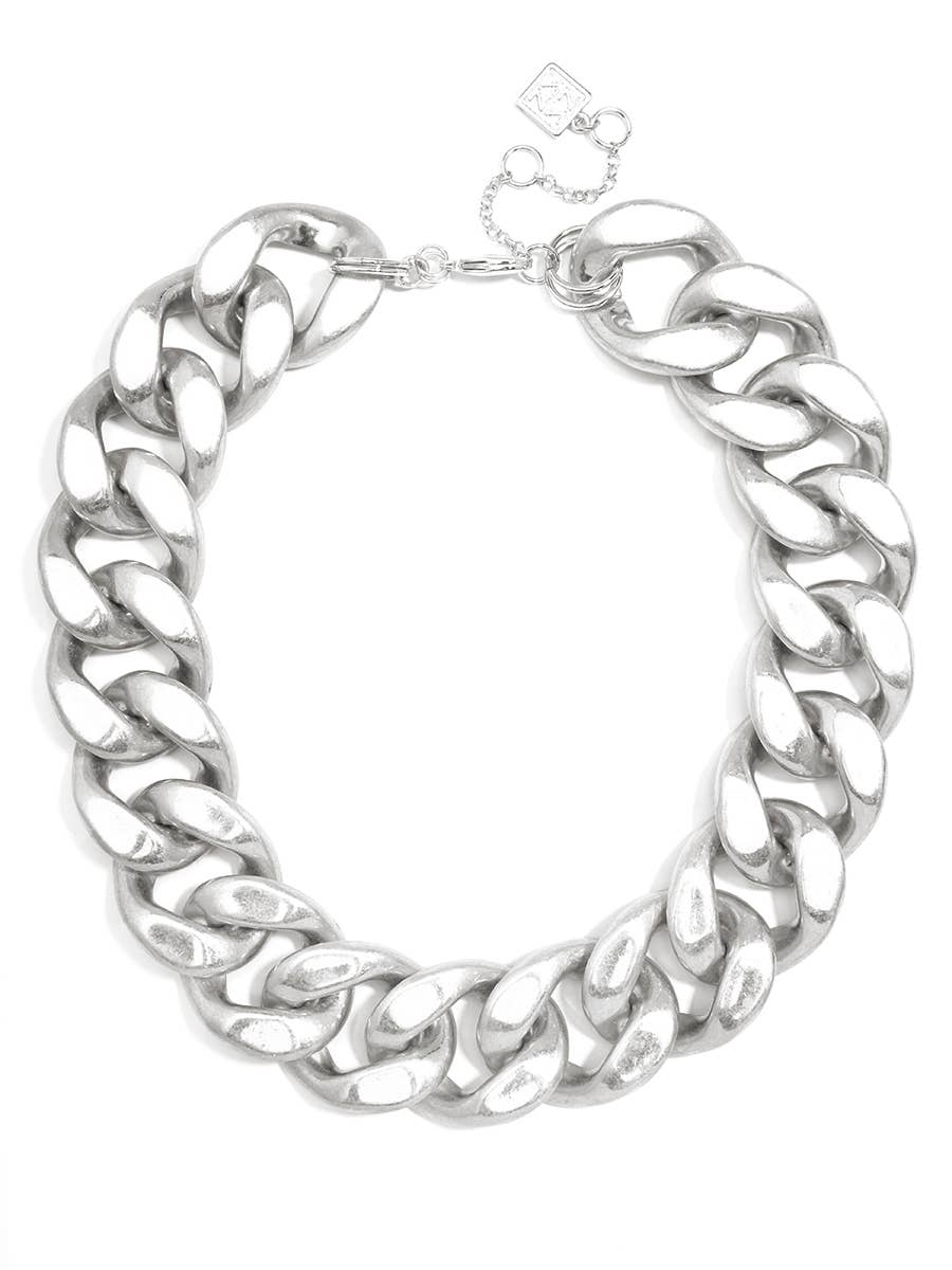 ZENZII Jewelry - Wholesale Link & Chain Necklace - Burnished Curb Chain Collar Necklace1
