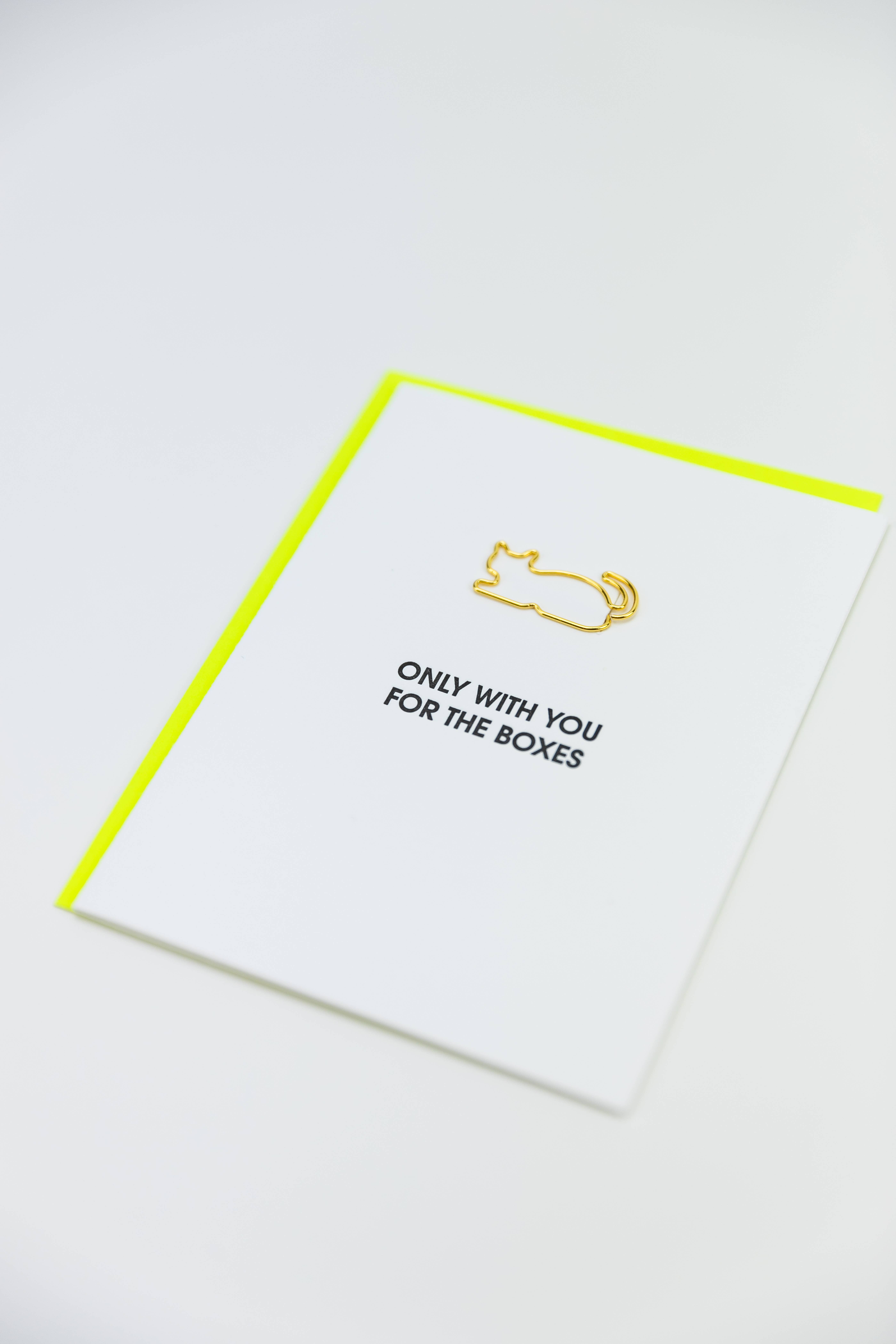 Chez Gagné – wholesale Love card – Only With You For The Boxes - Pet - Cat Paper Clip Card5