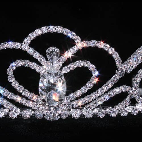 #16038 Sky Princess Tiara with Combs - 2.00" for wholesale by Bridal Store Jewelry