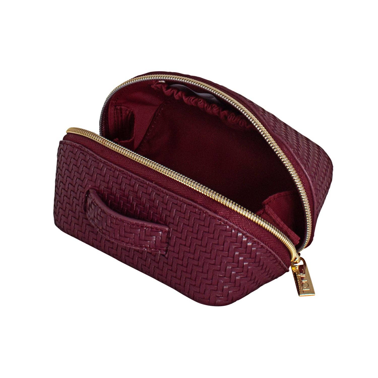 Tonic Australia - Wholesale Make-up/cosmetic bag - Herringbone Beauty Bag Small Plum1