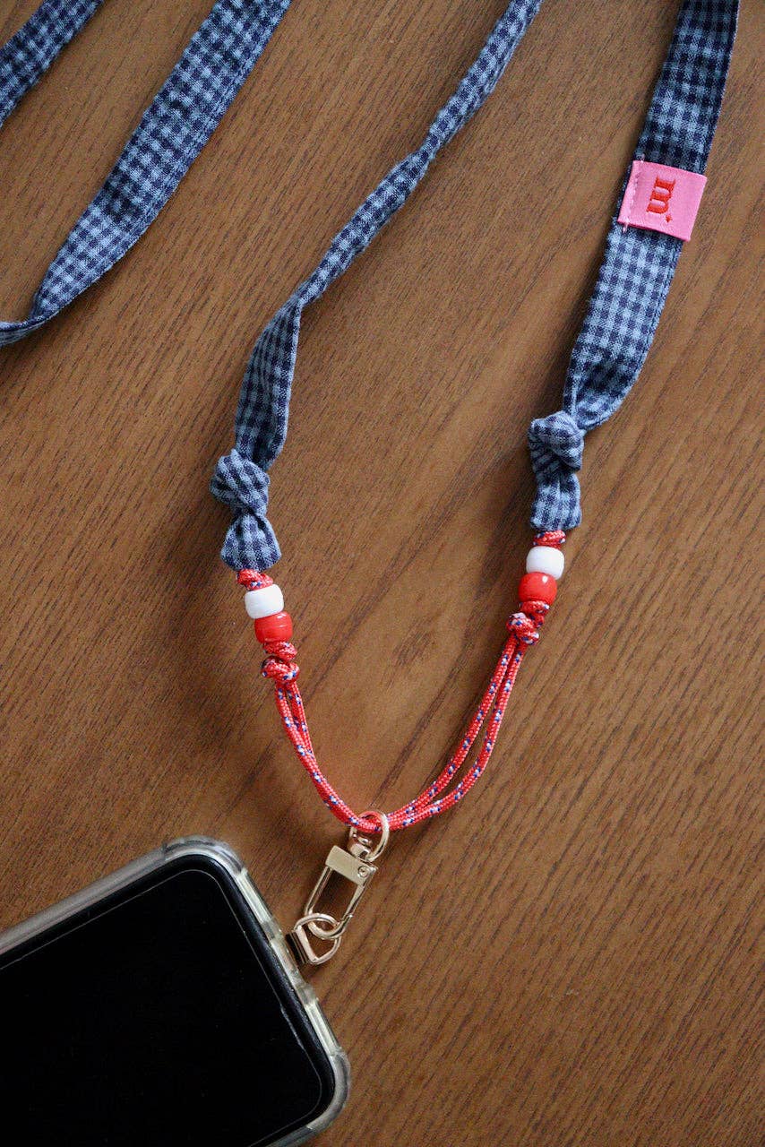 Maho - Wholesale Phonecase Strap - César Blue Seersucker5