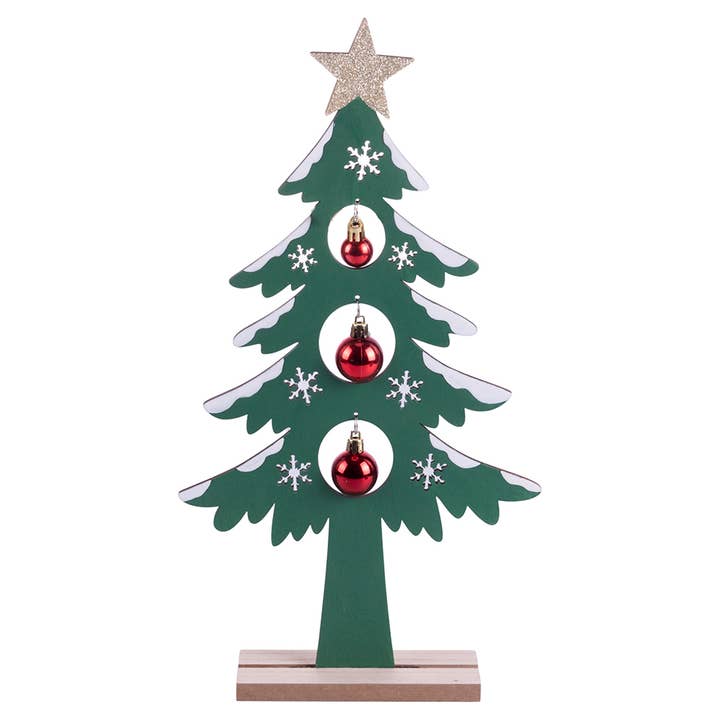 CHIC CHRISTMAS WOODEN TREE H 41 CM for wholesale by VdE Tivoli 1996