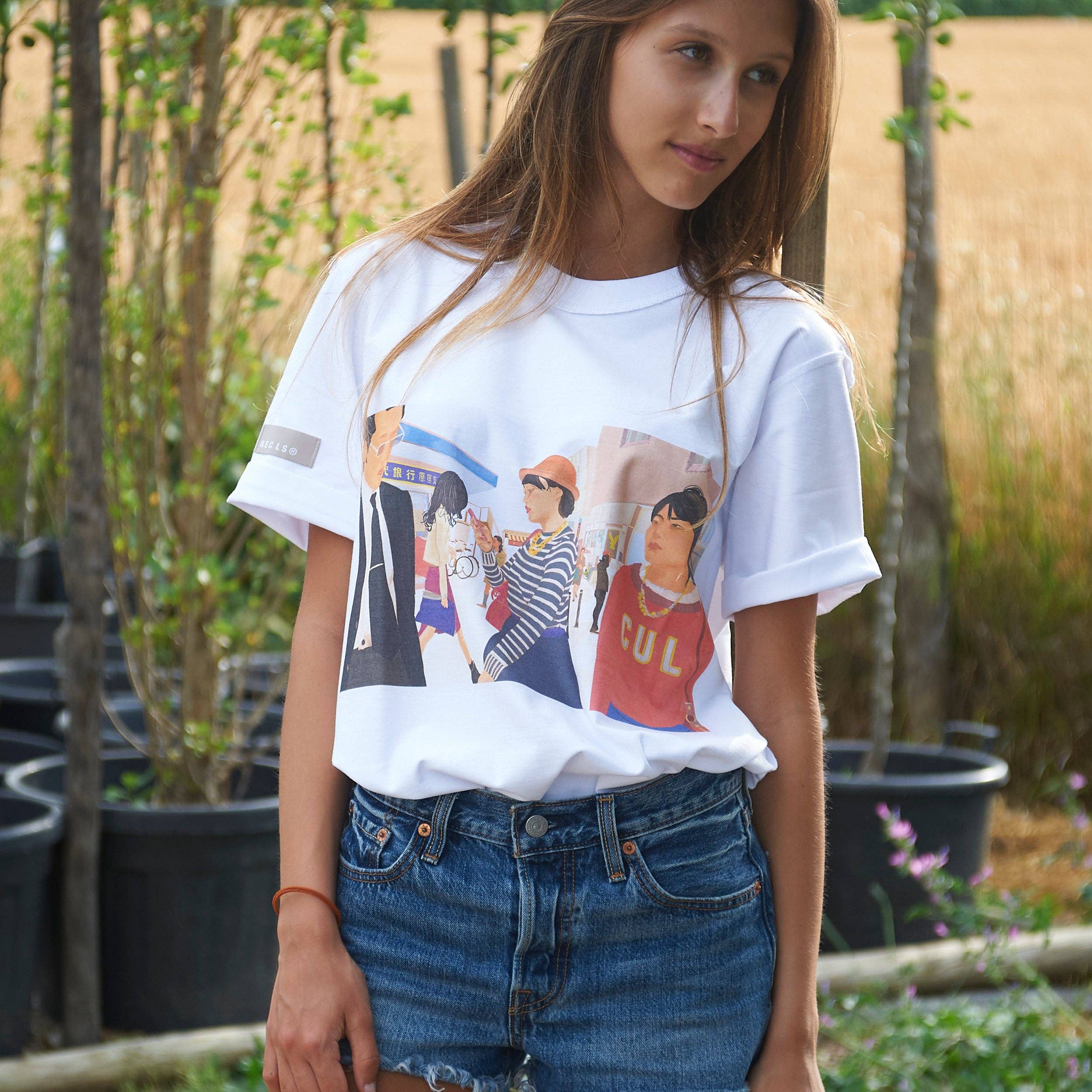 REC LS ® – T-shirt estampada - Unissexo por atacado – Camiseta Cul Tokyo REC LS® em algodão orgânico com estampa original1