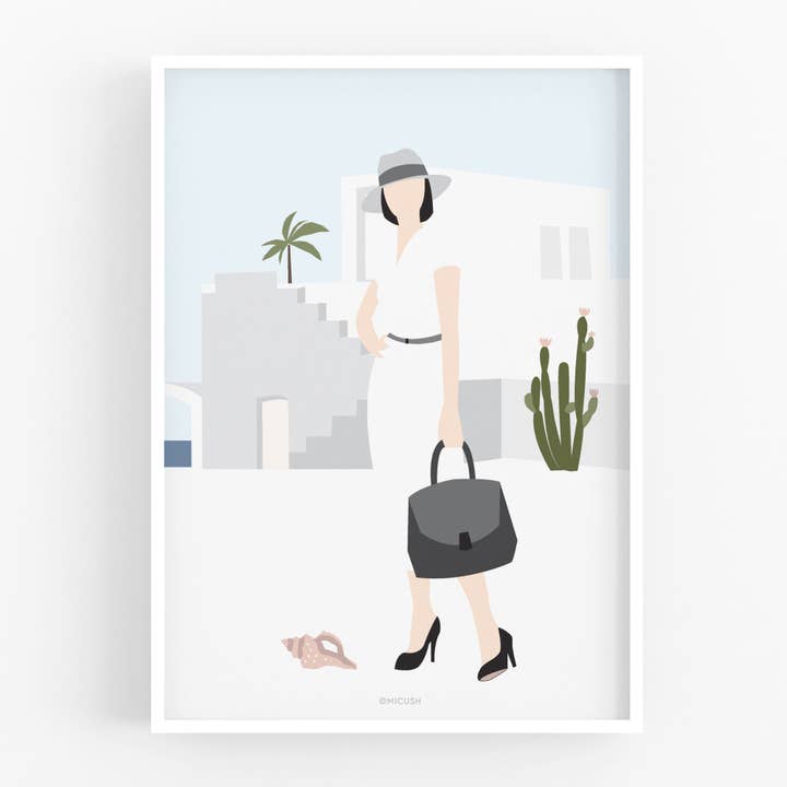 Art Print - Modern Women - High Heel Lady for wholesale by Micush