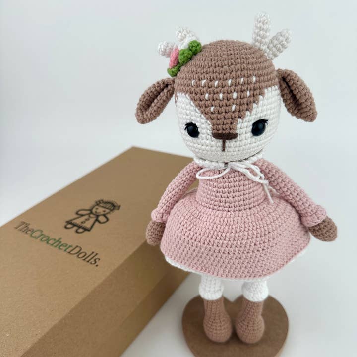 Cuddly Christmas Reindeer for wholesale by THE CROCHET DOLLS LIMITED