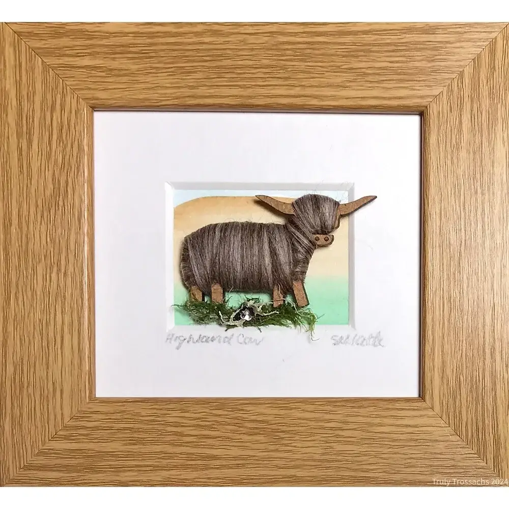 Truly Trossachs - Wholesale Picture Frame - Wool Wrapped Highland Cow Watercolour Mini Boxed Pictures6