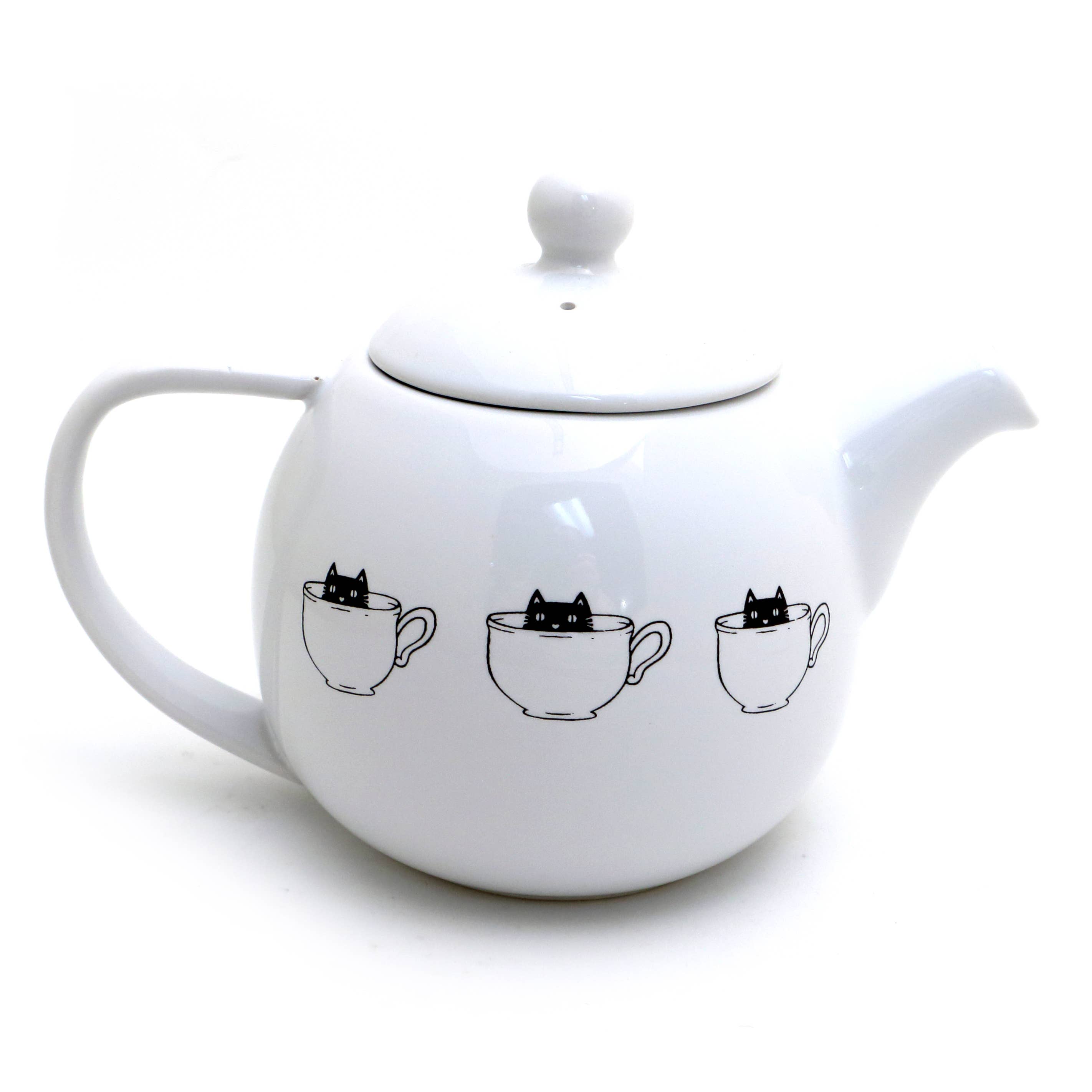 Lenny Mud - Wholesale Tea Pot - Kit-Tea-Cat Teapot, small ceramic cat teapot for cat lover1