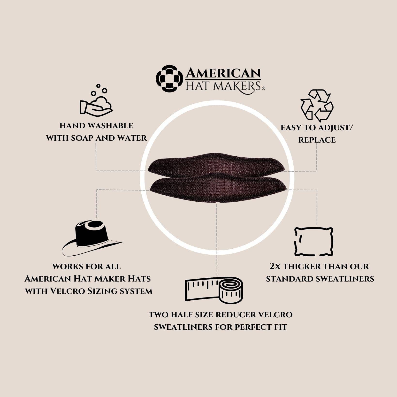 American Hat Makers - Wholesale Hat Accessory - Women's - Half Size Reducer3