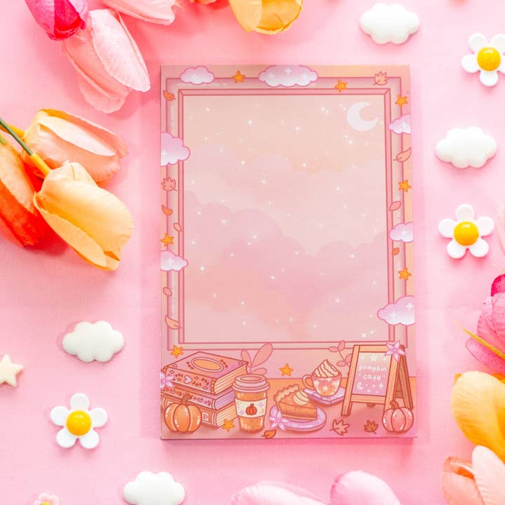Pumpkin Cafe Notepad for wholesale by Unicorn Eclipse
