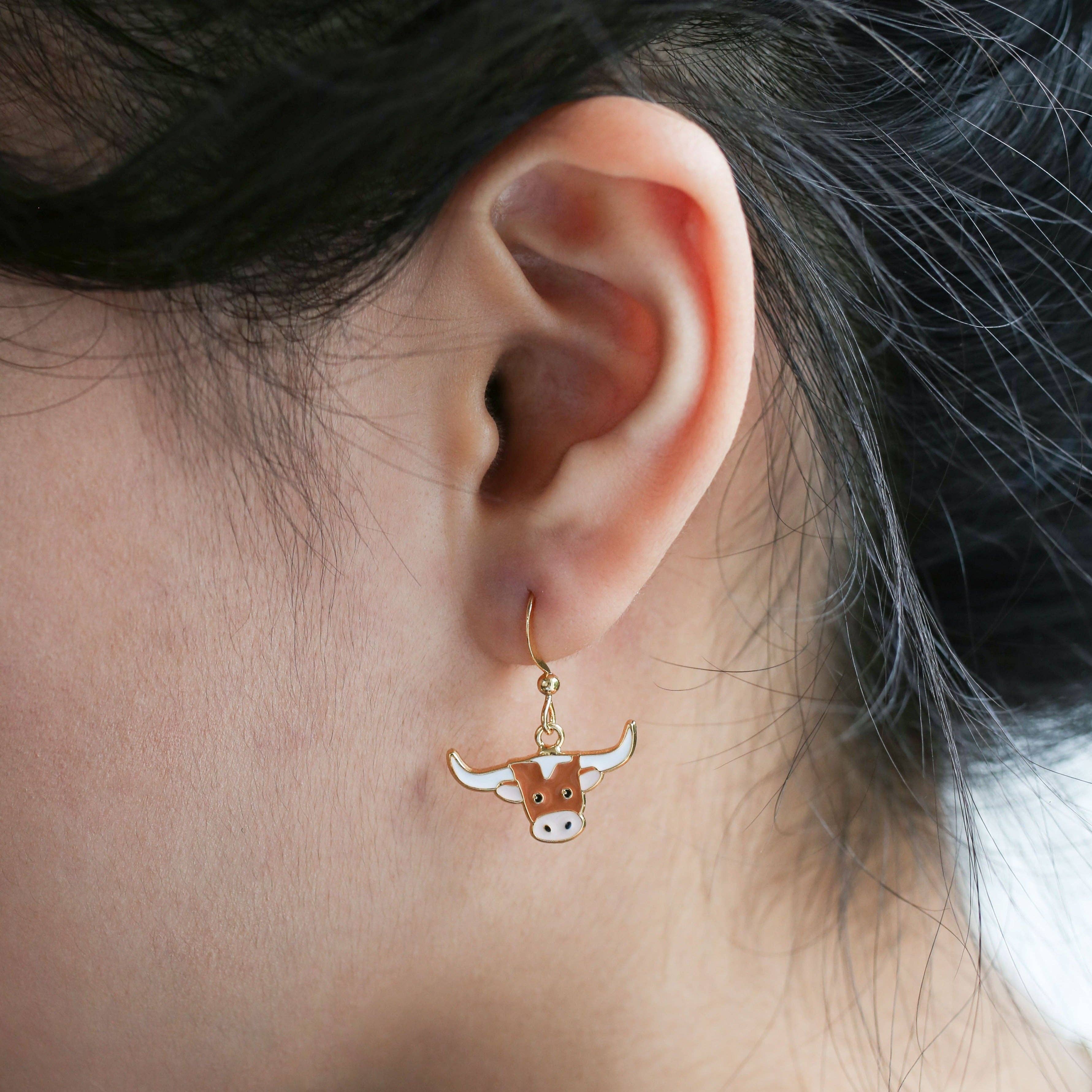 Miss Modi - Wholesale Stud/Post Earrings - Texas Longhorn Enamel Earrings/ Bracelet/ Necklace4