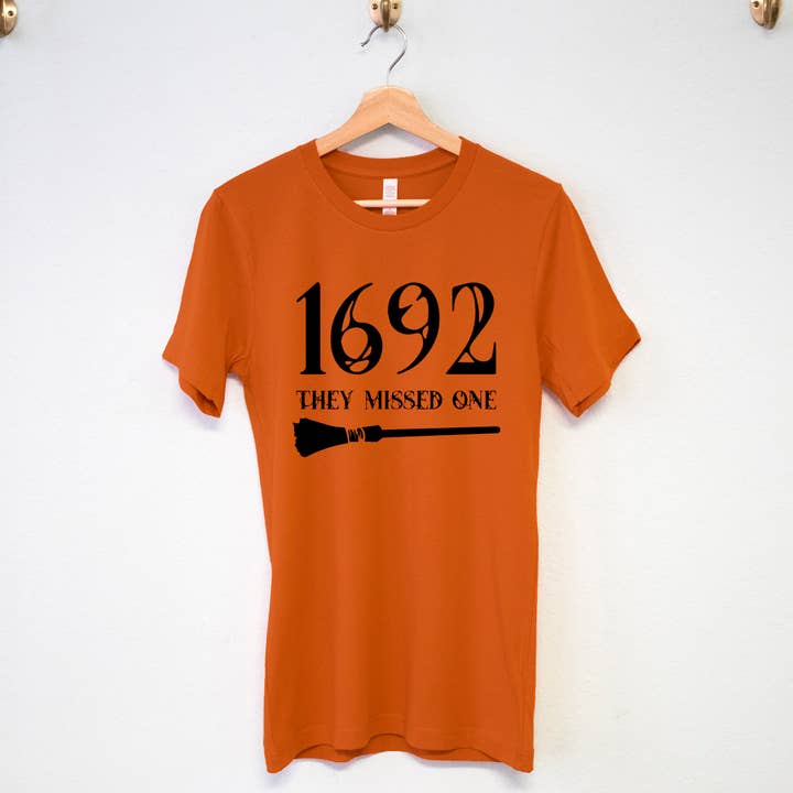Nobullwoman Apparel - Wholesale Screen Printed T-Shirt - Women's - 1692 They Missed One Salem Witch Trial Halloween T-Shirt5
