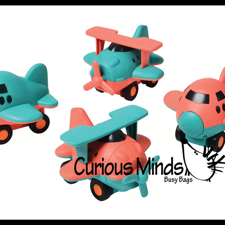 Curious Minds Toys - Vente Avion miniature – enfant - 1 petit hélicoptère en forme d'avion - Blé compostable écologique