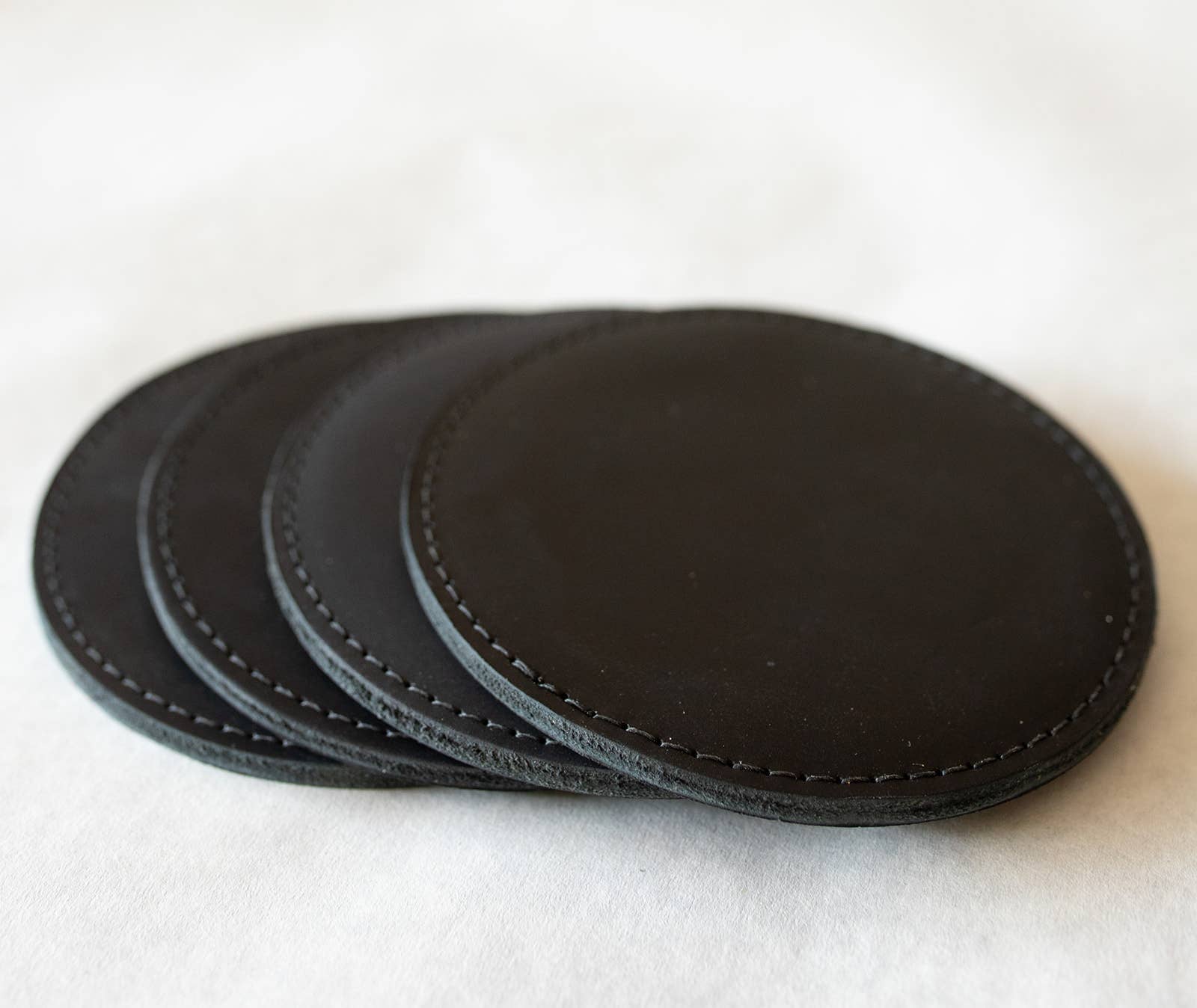 Lindy Leather - Wholesale Coasters - Leather Sewn Coaster Set5