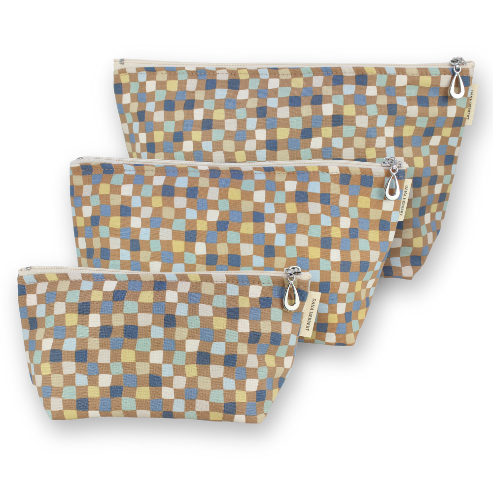 Dana Herbert – bolsa de maquilhagem e cosméticos por atacado – Conjunto de Bolsas de Maquilhagem - P, M, + G (Poupe 2,00 $)12