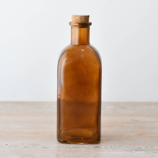 Coloured Glass Bottle with Cork, 19.5cm for wholesale by Gainsborough Giftware x Portland Living