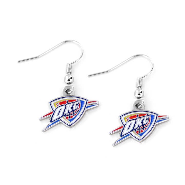 Aminco USA - Wholesale Dangle Earrings - NBA Oklahoma City Thunder Logo Dangle Earrings0