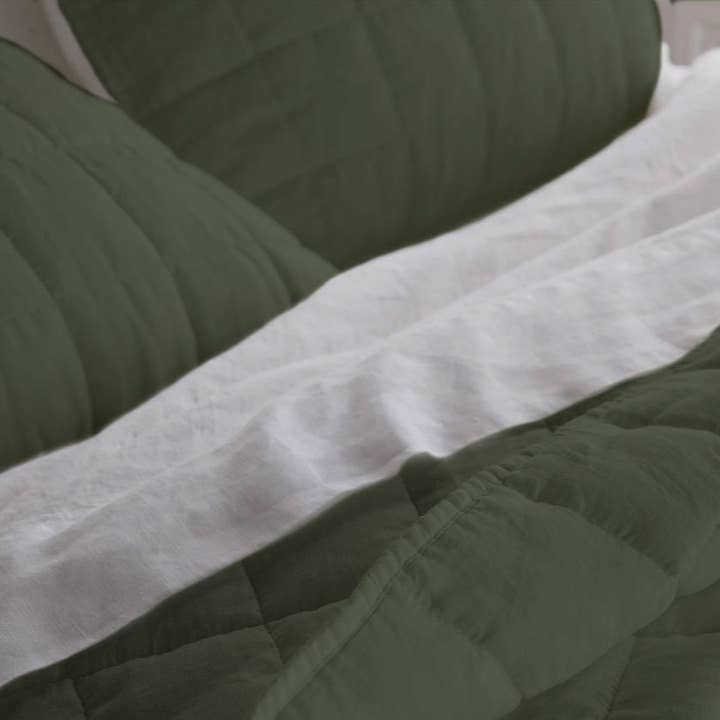 The Tangerine Store – Großhandel Bettwäsche-Set – Kastenstich - Leinen-Baumwoll-Steppsets7