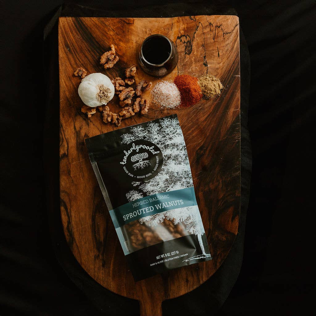 Tenderlyrooted - Wholesale Nuts - Best Seller Mixed Case Sprouted Walnuts (8 oz bags)1